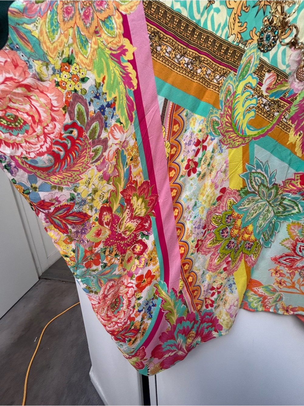 Camilla Multicolor Floral Paisley V-Neck Tunic - Picture 4 of 7